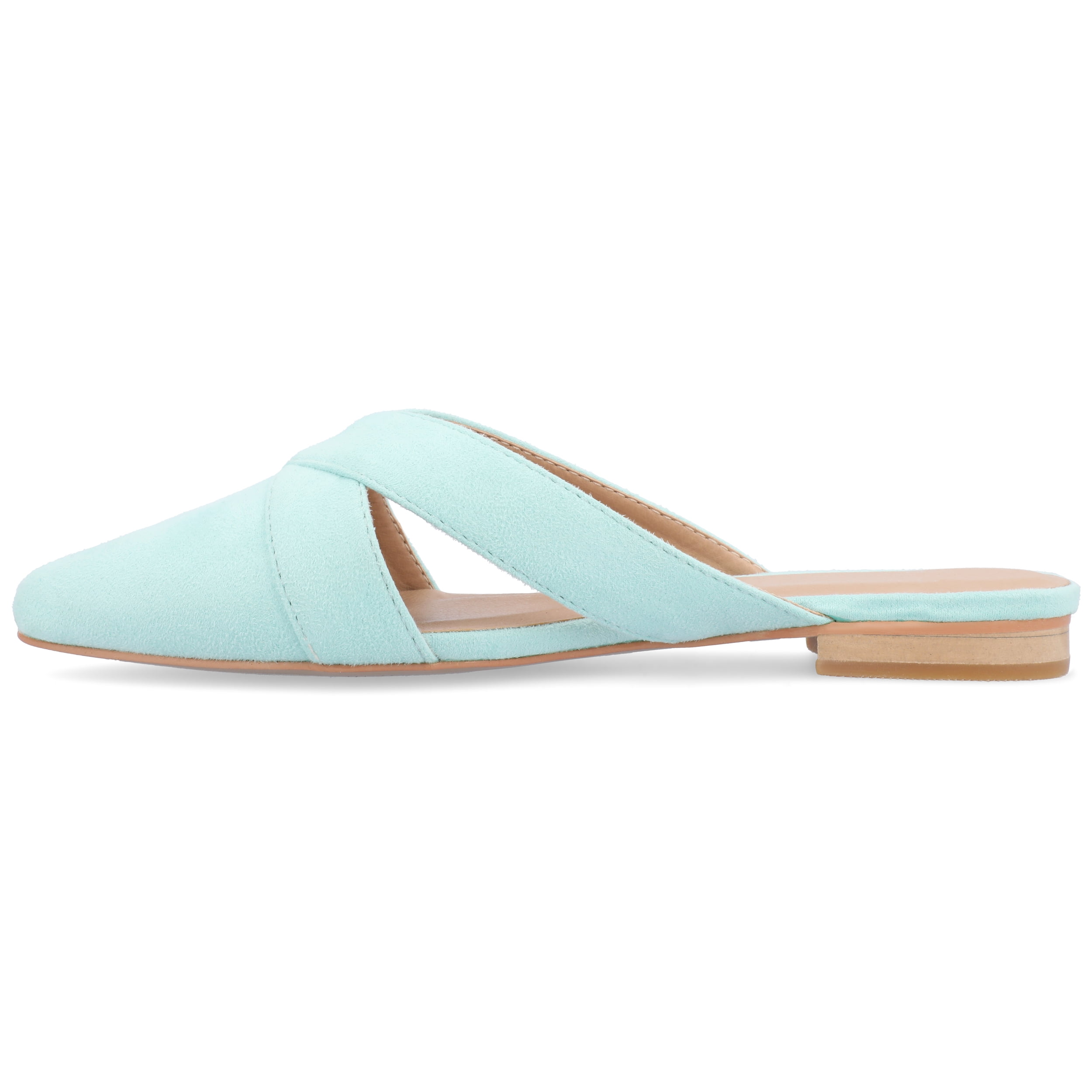 Journee Womens Giada Slip On Almond Toe Mules Flats