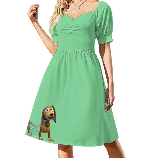 Vestido de manga corta con perro Slinky vestidos largos para mujer ropa para mujer vestido de invitado de boda 2025
