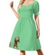 thumbnail image 1 of Vestido de manga corta con perro Slinky vestidos largos para mujer ropa para mujer vestido de invitado de boda 2025, 1 of 6