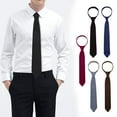 thumbnail image 4 of relayinert Cravate Tricotée Unie pour Homme, Mode, Décontractée, Fine, Étroite, Bleu Tissé, Bleu Marine, 4 of 6