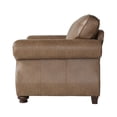 thumbnail image 3 of Leinster Faux Leather Arm Chair and Ottoman in Jetson Ginger, 3 of 9