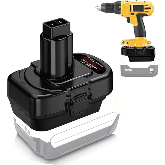DM20DC12 for De*walt 20V to 12V Battery Adapter, Adaptor Convert for De*walt 20V Lithium Battery to for 12V-14.4V NiMH Power Tools (No Battery)