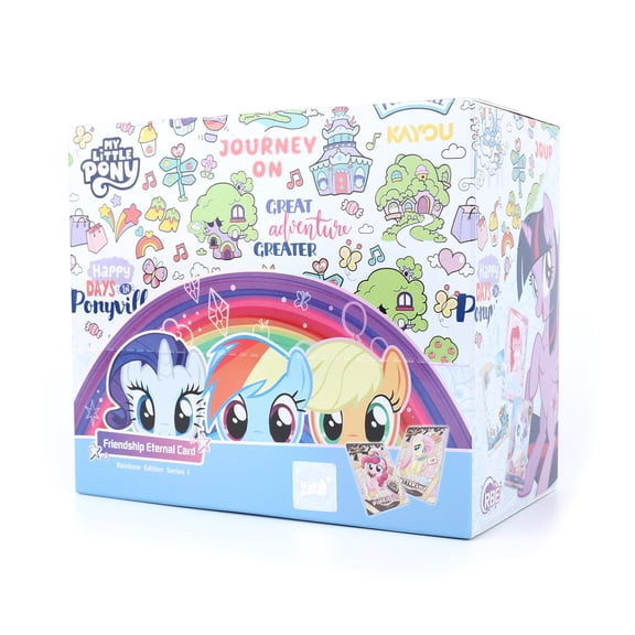 A box of My Little Pony Friends Forever Cards Booster Pack- Rainbow Edition SEA