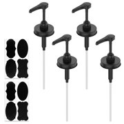 4 Pcs Stainless Steel Jar Syrup Dispenser Pump Lid for 16 oz Regular Mouth Easy to Install Honey Sauce Dispenser Injector Lid Enduring Coffee Syrup Distributor Pump Cover