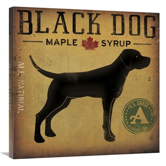 Global Gallery's 'Black Dog at Show No VT' By Ryan Fowler Stretched Canvas Wall Art