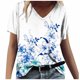 thumbnail image 2 of Fiudx Ofertas Del Día Moda Mujer Casual Cuello En V Blusa Sólida Manga Corta Camiseta Verano Tops, 2 of 4