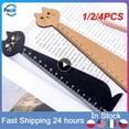 thumbnail image 2 of 1/2/4PCS Cat Shape Ruler Cute Wood Animal Straight Ruler for School Home Stationery Style B 1pc, 2 of 6