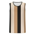 thumbnail image 4 of YUGYXL Vintage Striped Tank Tops for Men Summer Sleeveless Workout T-Shirt Crewneck Casual Athletic Tanks Muscle Tees Khaki S, 4 of 4