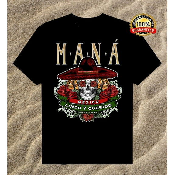 NEW Mana Tour T-shirt Short Sleeve Black Allsizes Unisex