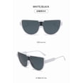 thumbnail image 2 of Half Frame Oversized Sunglasses Women For Men Vintage Fashion Sun Glasses Trendy Punk One Piece Shades, 2 of 5