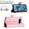 thumbnail image 4 of for Google Pixel 9a Wallet Case, Elegant Card Holder Cash Slot PU Leather Kickstand Wrist Strap Shockproof Protective Flip Women Girls Case Cover for Google Pixel 9a, Pink, 4 of 7