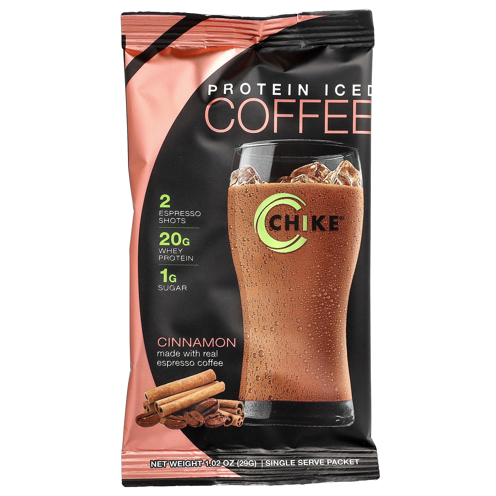 thumbnail image 2 of Chike Nutrition High Protein Iced Coffee, Cinnamon, 12 Packets, 1.06 oz (30 g) Each, 2 of 6