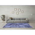 thumbnail image 3 of Ahgly Company Machine Washable Indoor Rectangle Abstract Blue Modern Area Rugs, 7' x 9', 3 of 4