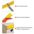thumbnail image 5 of Uxcell 20mm x 5000mm Flexible TPE Self Adhesive U-Shape Veneer Edging Edge Banding Yellow, 5 of 6