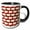 Black/White, variant on 3drose, Bacon Lovers- Cute Piggy Pattern in Cream on Red, 11oz Magic Transforming Mug