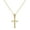 Yellow Gold 18 Inch, variant on Amanda Rose Collection 14k Yellow Gold Cross Pendant Necklace for Women on a 20 inch 14K Yellow Gold Chain