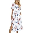 thumbnail image 2 of Ovzne Robes pour Femmes Robe Femme Couleur Unie Ample Décontractée Mode Robe à Manches Longues Robe à Col Manches Longues Grande Taille Robe Maxi Manches Longues Imprimée Liquidation, 2 of 6