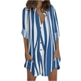 thumbnail image 1 of Cárdigan Para Mujer Con Estampado de Moda de Manga Larga Con Un Solo Pecho, Camisa Suelta Con Solapa Odeerbi ODB184858, 1 of 8