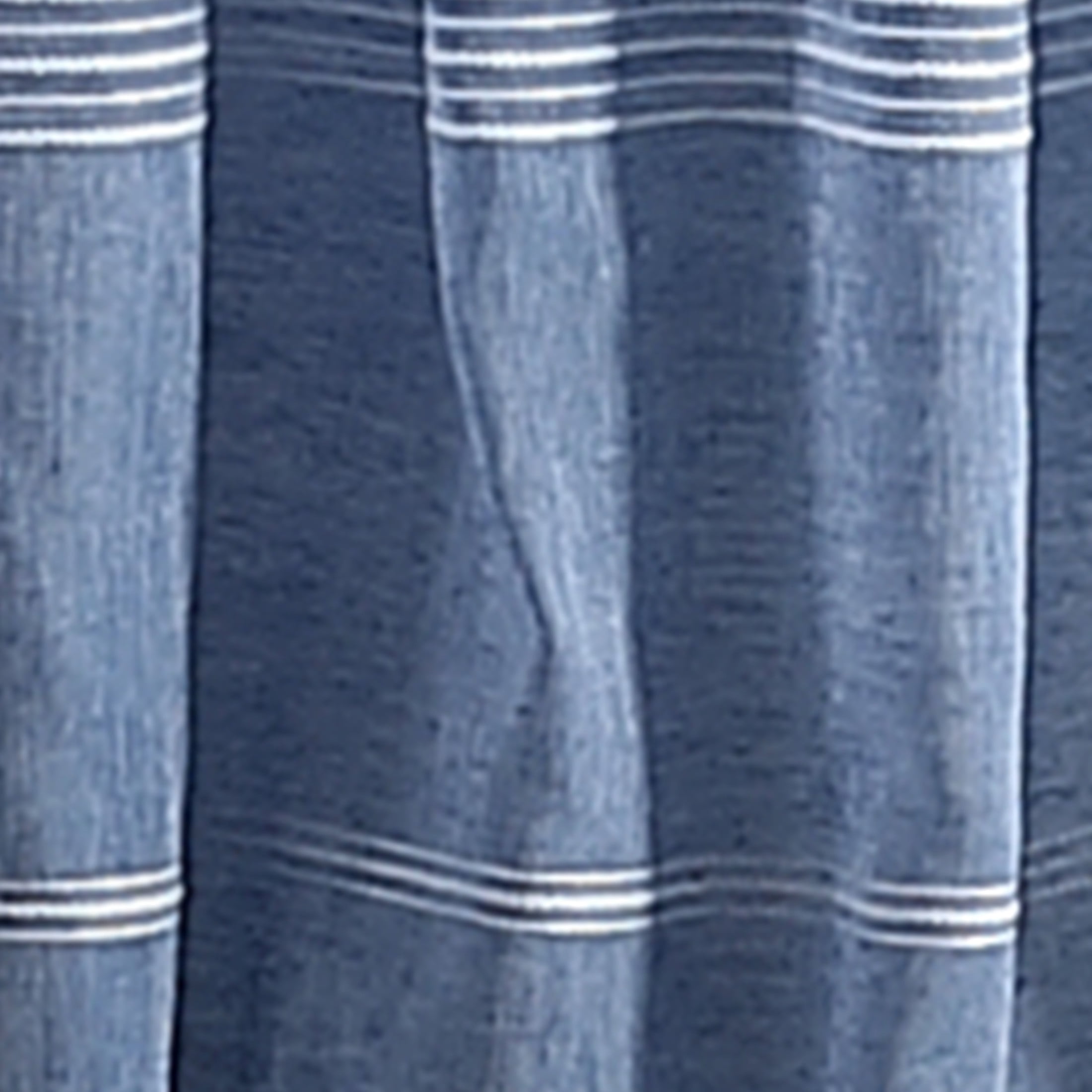 Martha Stewart Delicate Stripe Curtain Panel Pair, Indigo, Rod Pocket, Sheer, Indoor, Adult, 2 Piece Set, 50"x 95"