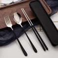 thumbnail image 4 of 1 Set Fork Spoon Chopstick Kit Travel Cutlery Kit Portable Tableware Kit Lightweight Cutlery Kit, 4 of 8