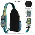 thumbnail image 3 of Fresh Lemon and Floral Pattern Sling Backpack for Bright Summer Days – Water-Resistant Crossbody Bag with Secure Zippers, Large Compartments, Adjustable Strap, Perfect for Travel and Daily Carry, 3 of 5