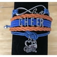 thumbnail image 3 of Cheer Bracelet - Cheerleading Charm Infinity Bracelet - Cheer Jewelry for Cheerleader, Cheer Team, or Team (Blue, Orange), 3 of 8