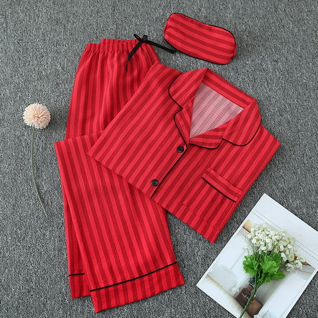Weiqiqre Ensembles de Pyjama pour Femmes, Ensemble 2 Pcs à Boutons avec Shorts, Col à Revers Volanté, Tenue de Nuit