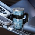 thumbnail image 5 of 40oz Tumbler,Light Blue Christmas Snowflake Pattern Insulated Tumblers with Removable Handle,Stainless Steel Double Vacuum Coffee Tumbler Cup with Straw for Home,Office,Travel,Party, 5 of 5