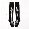 thumbnail image 3 of Evdexr Women's Over Knee High Socks Halloween Skeleton Frame Thigh High Long Stockings Lightweight Party Festival Costume Sock, 3 of 5