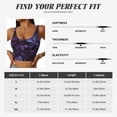 thumbnail image 7 of Fotbe Lilac Pattern Womens' Sports Bra Longline Wirefree Padded with Medium Support Sports Moisture-Wicking Workou Vest,Tank Top-X-Large, 7 of 7