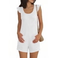 thumbnail image 2 of POIUYTR Women Summer Casual Jumpsuit Loose Ruffle Sleeveless Romper Vacation Straight Leg One-Piece Shorts, 2 of 5