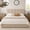 Beige Linen, variant on VELOCAVA Queen Size Bed Frame with Lift Up Storage, Upholstered Platform Bed with Vertical Channel Headboard, Hydraulic Storage, Brown Velvet