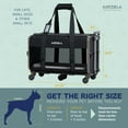 thumbnail image 7 of Katziela Quilted Chariot Pet Carrier With Removable Wheels and Double Telescopic Handle (Black) Pack 1, 7 of 7