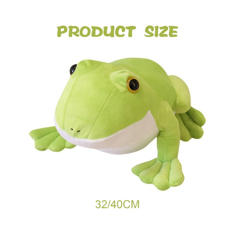 Kawaii Frog Plush Toy Cartoon Plush Toy Pillow Soft Comfortable  Skin-friendly Plush Doll for Kids Birthday Children's Day Gifts Green 40cm