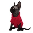 thumbnail image 5 of YokoKat Red Turtleneck Kitten Cat Sweater Size XS, 5 of 6