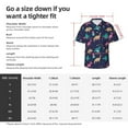 thumbnail image 5 of Pofeuu Cartoon Dinosaur Print Hawaiian Shirt for Men Sleeves Casual Button Down Summer Beach Dress Shirts T-Shirts,X-Large, 5 of 7