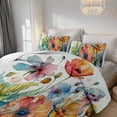 thumbnail image 4 of Davulos Quilt Set King/California King Size,Soft Microfiber Thin Quilts with 2 Pillow Shams,Floral Print Bedspreads Coverlets Bedding Set for All Seasons,110"x96", 4 of 8