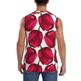 thumbnail image 4 of Balery Tulips Flowers Men's Sleeveless Muscle Shirts Workout Tank Top, Moisture Wicking, Odor Protection-XX-Large, 4 of 8