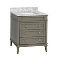 thumbnail image 2 of Eleanor 30" Bathroom Vanity with Weathered Gray Cabinet and Carrara Marble Top, 2 of 6