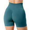 thumbnail image 2 of TOWED22 Women's Black High Waisted Board Shorts Boyshorts Swim Bottoms Swimsuit Shorts for Women(Light Blue,L), 2 of 5