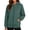 A004-Dark Green, variant on Women's Fleece-Lined Zip Up Hoodies Comfy Lightweight Sweatshirt Jacket with Pockets Dark Green