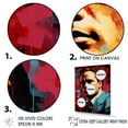 thumbnail image 3 of Designart "Brando In Burgundy" Celebrity Canvas Wall Art, 3 of 7