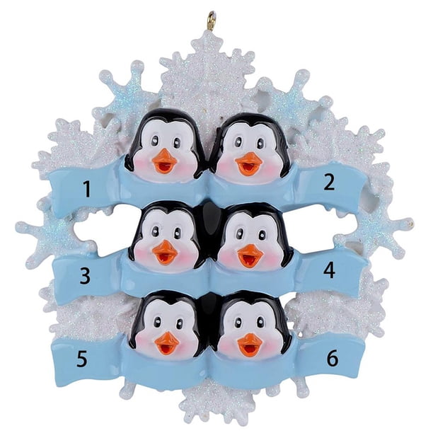 Personalizado Familia De Adorno Para Árbol De Navidad Lindo Pingüino Vacaciones Invierno Regalo Año Duradero Familia Colgantes Decoración 2021 Pingüino Minnieouse HA040061-04