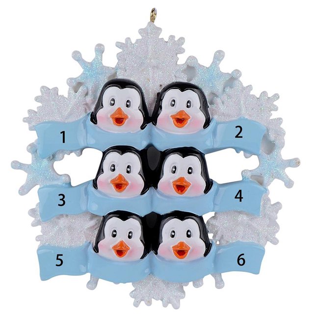 Personalizado Familia De Adorno Para Árbol De Navidad Lindo Pingüino Vacaciones Invierno Regalo Año Duradero Familia Colgantes Decoración 2021 Pingüino Serendint HA040061-04