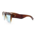 thumbnail image 6 of Retro Gentlemanly Vintage Style Horn Rim Hipster Plastic Sunglasses Brown Clear - Blue, 6 of 7