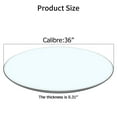 36 Inch Round Glass Dining Table Top,Circle Tempered Glass Kitchen