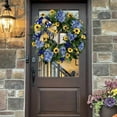 thumbnail image 4 of Sunflower Front Door Wreath Artificial Wreath Spring Decorations Lovely Wreath Sunflower Wreath Wreath for Peace For Farmhouse Home Porch Wall Festival Party Decoration Door Hanging 18 Inches, 4 of 11