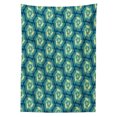 thumbnail image 3 of Ambesonne Abstract Tablecloth Rectangular Table Cover, Retro Triangles, 60"x84", Blue Teal Pale Green, 3 of 4