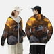thumbnail image 4 of Balery Lizard With Sunglasses Sunset Sudadera ligera de manga larga con capucha y protección solar UPF 50+ para hombre y mujer, ideal para pesca y running-Large, 4 of 7