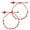 A red, variant on 2x for 7 Knots Red Strings Braided Kabbalah Braided Jewelry Decoration for Good Luck Wealth and